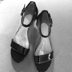 Gianni Bini Black Patent Sandal